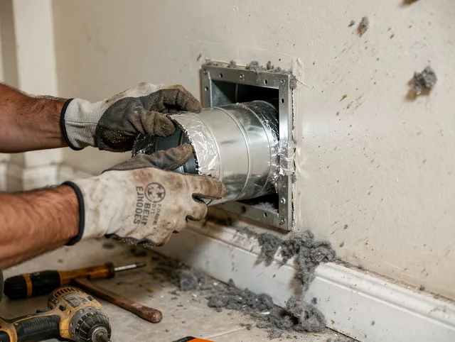 Professional dryer vent repair and installation by Lynwood Dryer Vent Cleaning in Lynwood
